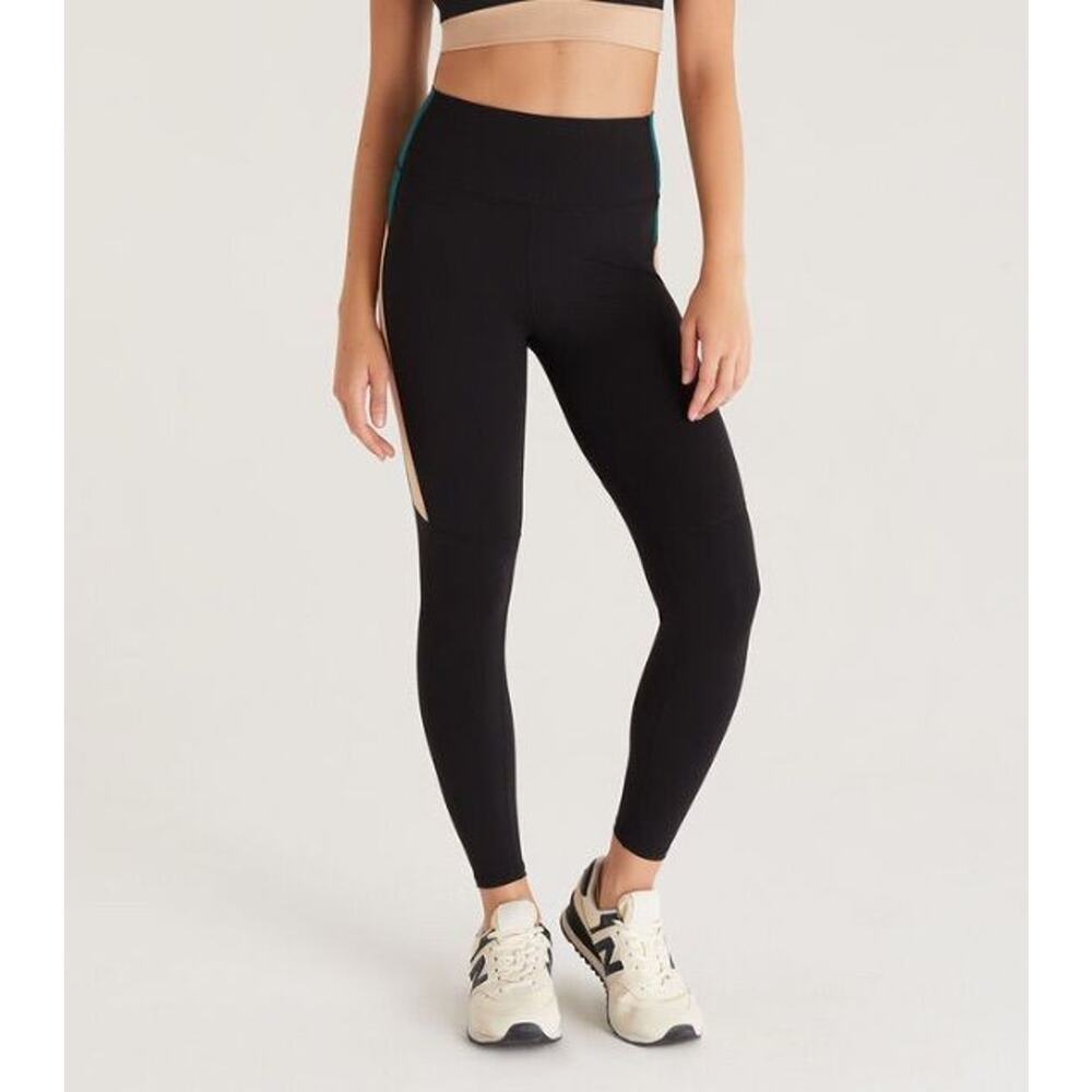 Z Supply Power Color Block Black Legging Size L